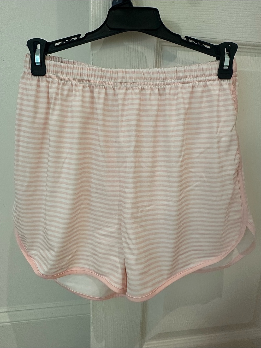Soft Pink Striped Pajama Set - Short Sleeve Top & Shorts - Picture 4 of 5